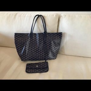 Goyard Saint Louis Tote Goyardine in Blue.